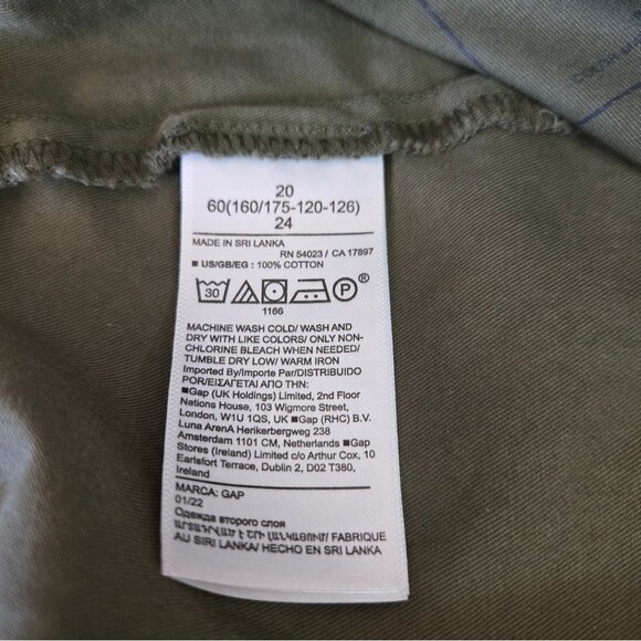 GAP Women's Plus Size 20 Cotton Preowned Condition VTG Green Cargo Pants - Picture 11 of 12